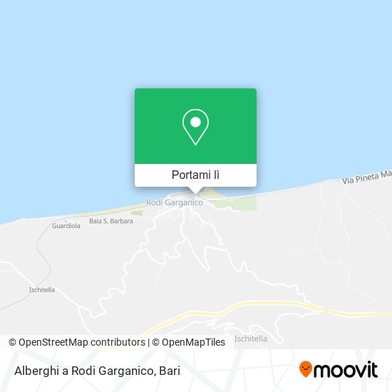 Mappa Alberghi a Rodi Garganico