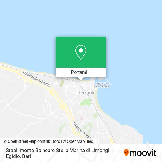 Mappa Stabilimento Balneare Stella Marina di Limongi Egidio