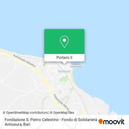 Mappa Fondazione S. Pietro Celestino - Fondo di Solidarietà Antiusura