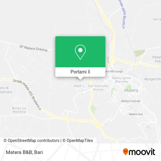 Mappa Matera B&B