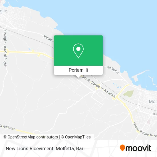 Mappa New Lions Ricevimenti Molfetta
