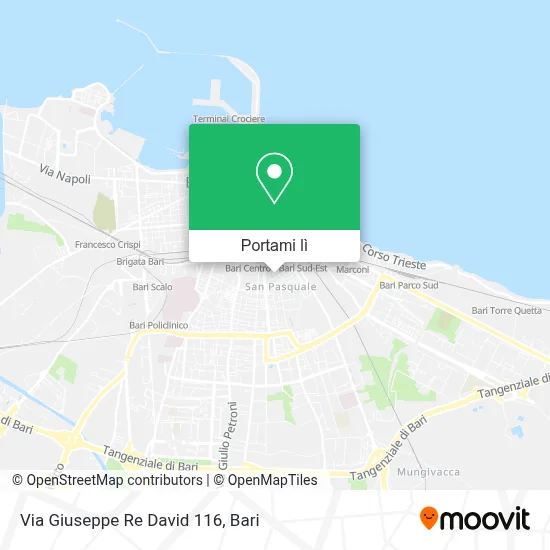 Mappa Via Giuseppe Re David  116