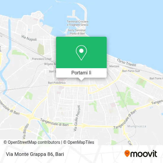 Mappa Via Monte Grappa  86