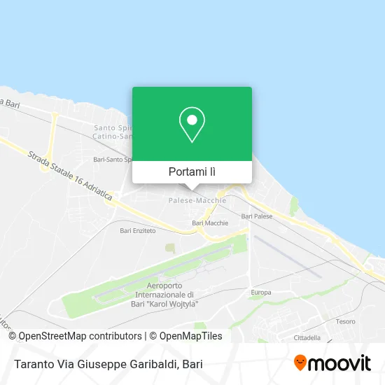 Mappa Taranto Via Giuseppe Garibaldi
