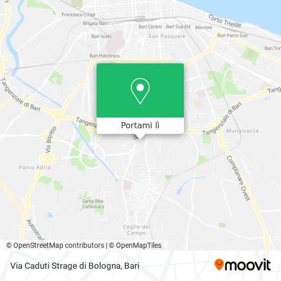 Mappa Via Caduti Strage di Bologna