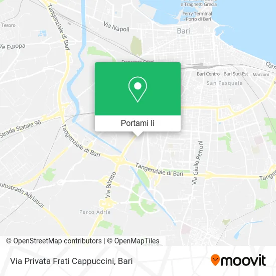 Mappa Via Privata Frati Cappuccini