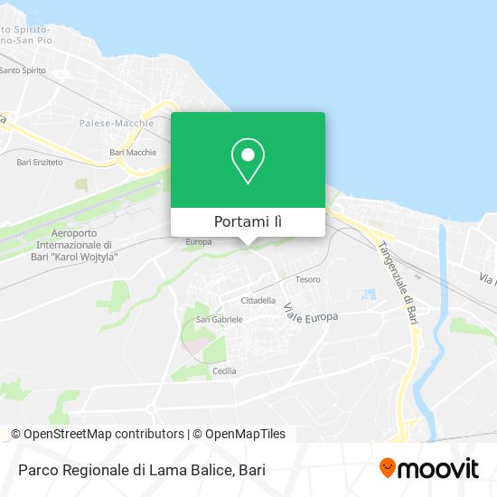 Mappa Parco Regionale di Lama Balice