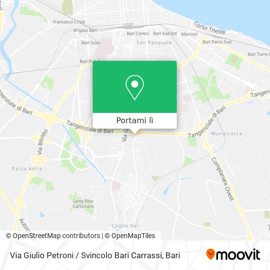 Mappa Via Giulio Petroni / Svincolo Bari Carrassi