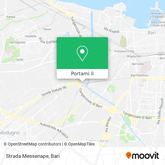 Mappa Strada Messenape