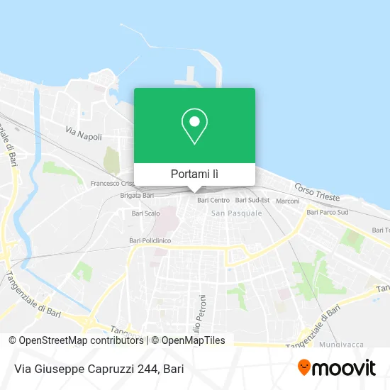 Mappa Via Giuseppe Capruzzi 244