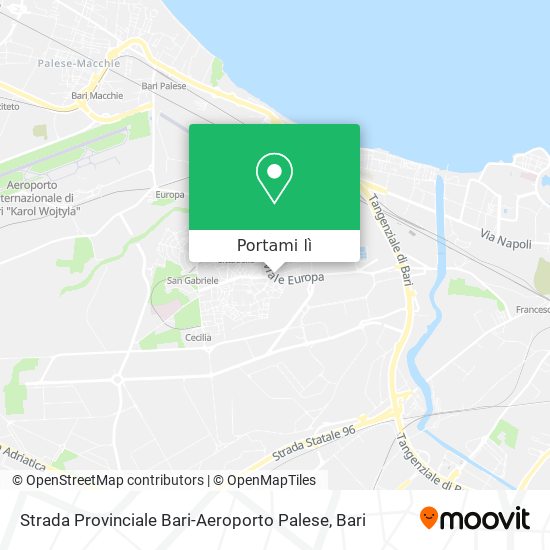 Mappa Strada Provinciale Bari-Aeroporto Palese