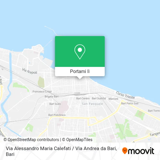 Mappa Via Alessandro Maria Calefati / Via Andrea da Bari