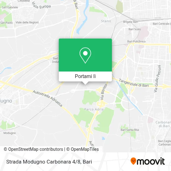 Mappa Strada Modugno Carbonara 4/8