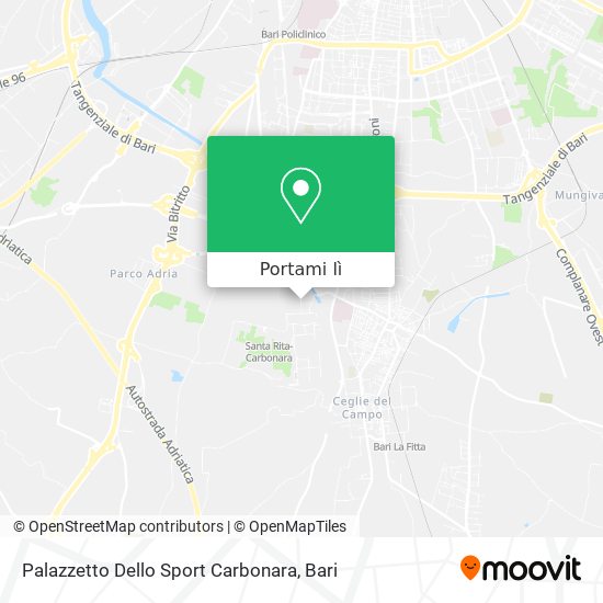 Mappa Palazzetto Dello Sport Carbonara