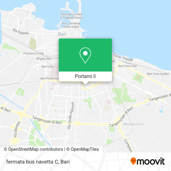 Mappa fermata bus navetta C
