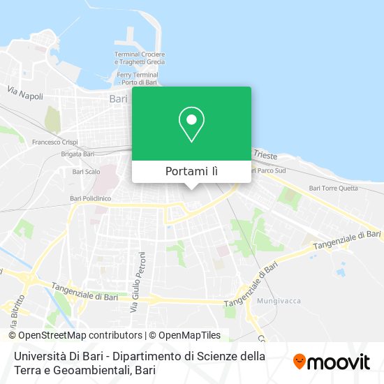 Mappa Università Di Bari  - Dipartimento di Scienze della Terra e Geoambientali