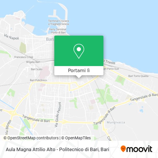 Mappa Aula Magna Attilio Alto - Politecnico di Bari
