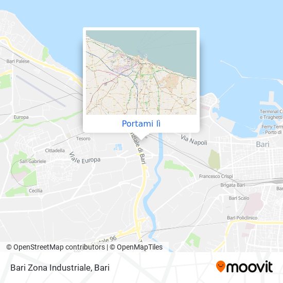 Mappa Bari Zona Industriale