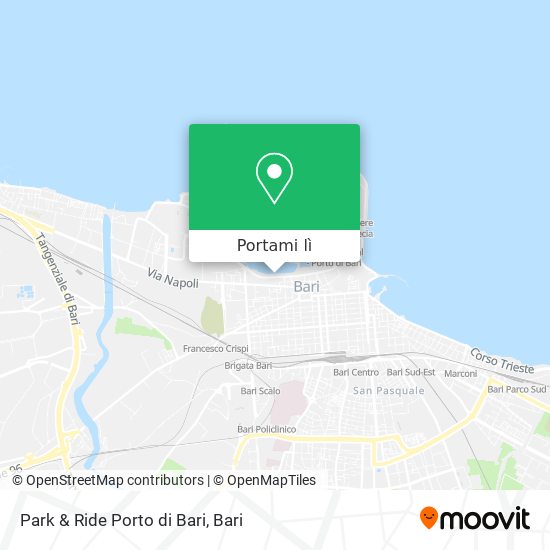Mappa Park & Ride Porto di Bari