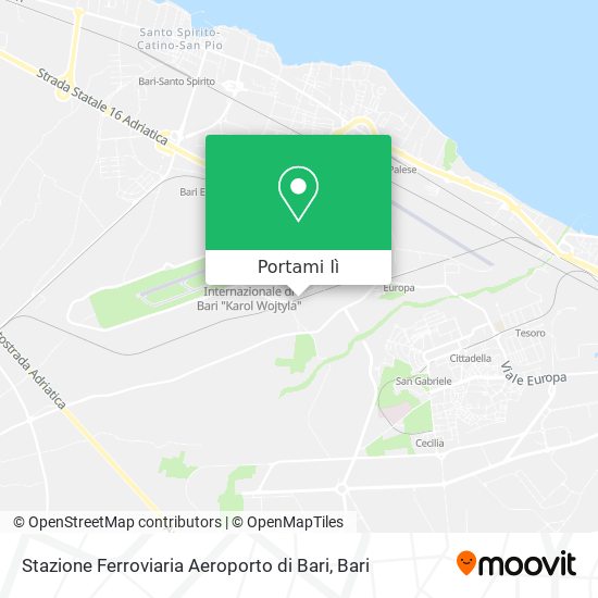 Mappa Stazione Ferroviaria Aeroporto di Bari