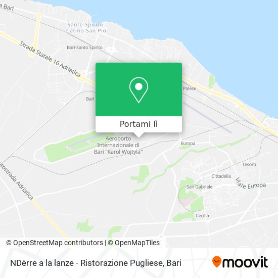 Mappa NDèrre a la lanze - Ristorazione Pugliese