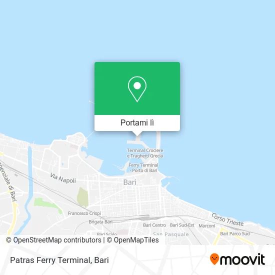 Mappa Patras Ferry Terminal