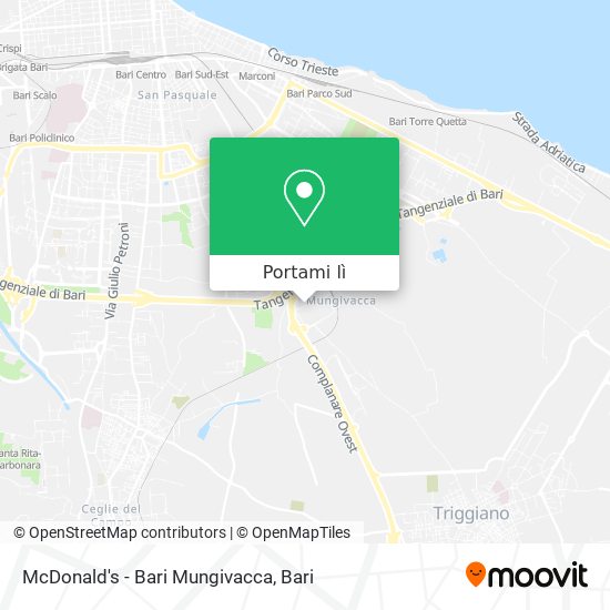 Mappa McDonald's - Bari Mungivacca