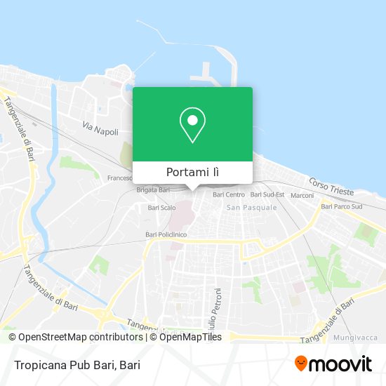 Mappa Tropicana Pub Bari