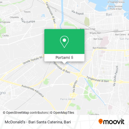 Mappa McDonald's - Bari Santa Caterina