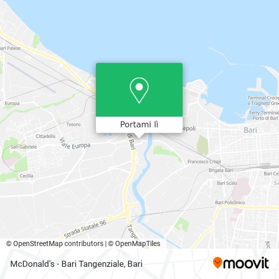 Mappa McDonald's - Bari Tangenziale