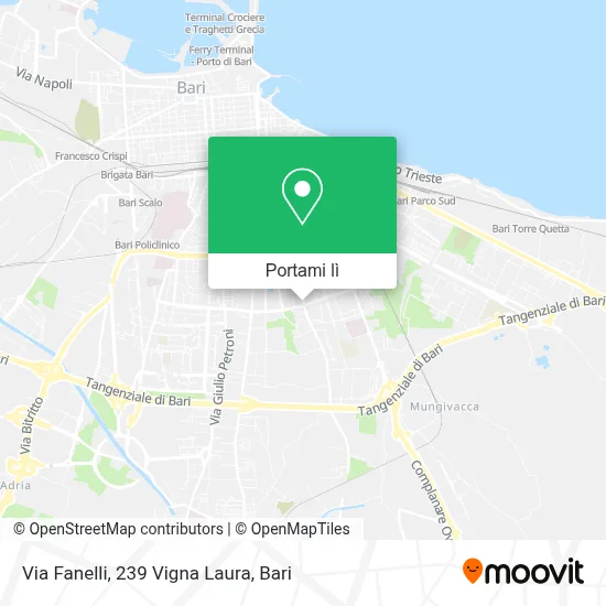 Mappa Via Fanelli, 239 Vigna Laura