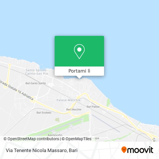 Mappa Via Tenente Nicola Massaro