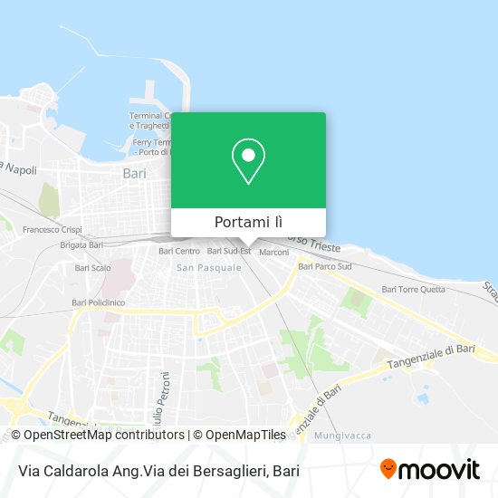 Mappa Via Caldarola Ang.Via dei Bersaglieri