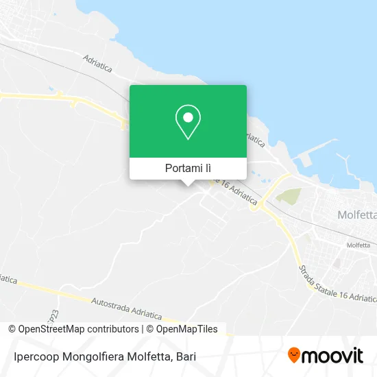 Mappa Ipercoop Mongolfiera Molfetta
