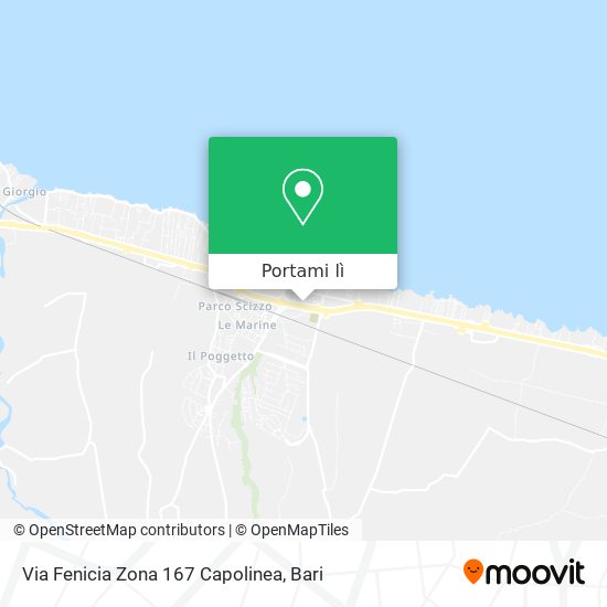 Mappa Via Fenicia Zona 167 Capolinea