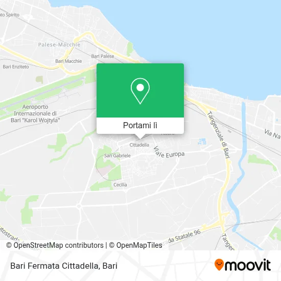 Mappa Bari Fermata Cittadella