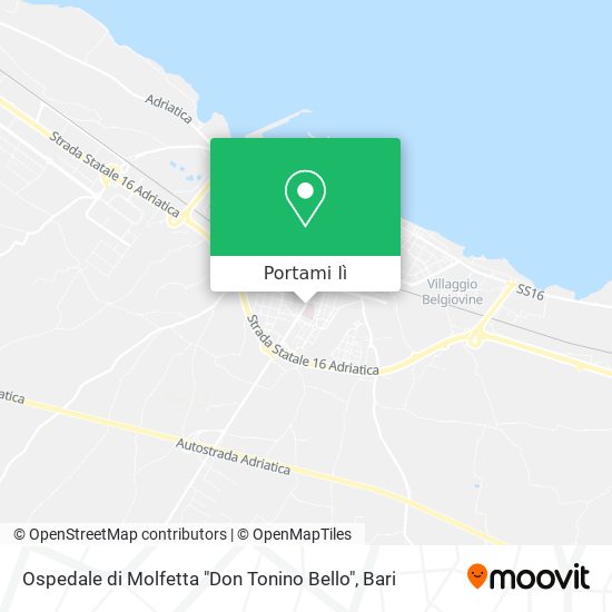 Mappa Ospedale di Molfetta "Don Tonino Bello"