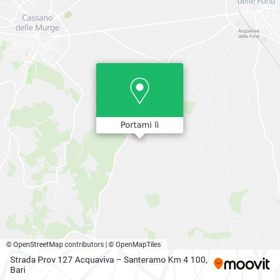 Mappa Strada Prov  127 Acquaviva – Santeramo Km  4 100