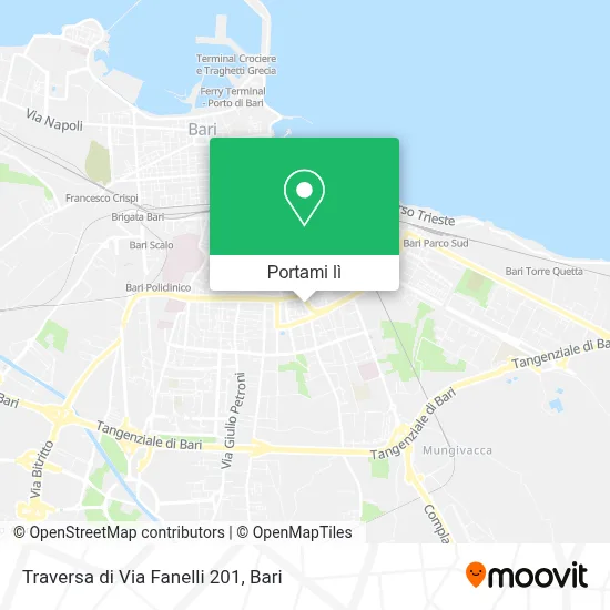 Mappa Traversa di Via Fanelli 201