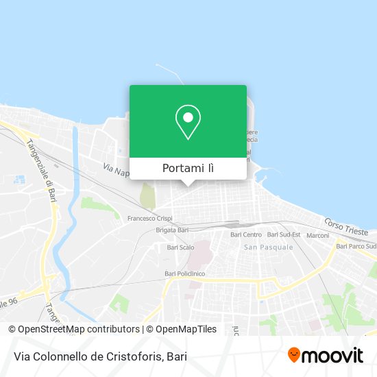 Mappa Via Colonnello de Cristoforis