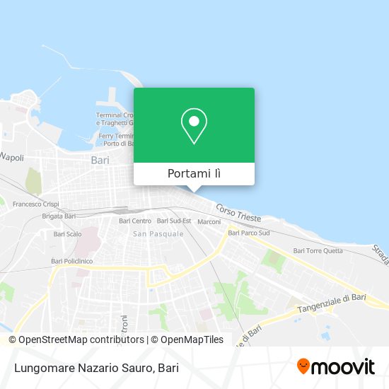 Mappa Lungomare Nazario Sauro