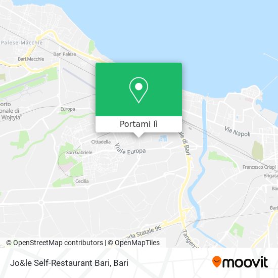 Mappa Jo&le Self-Restaurant Bari