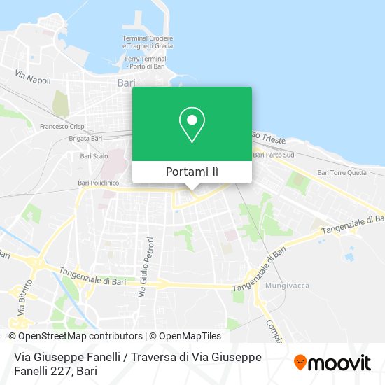 Mappa Via Giuseppe Fanelli / Traversa di Via Giuseppe Fanelli 227