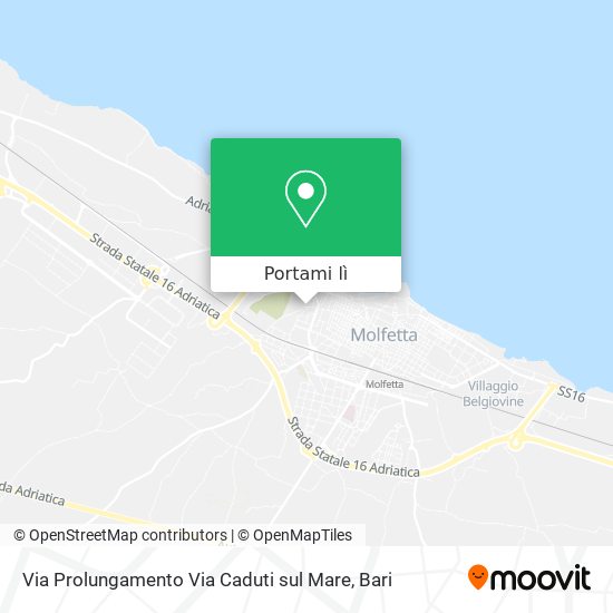 Mappa Via Prolungamento Via Caduti sul Mare