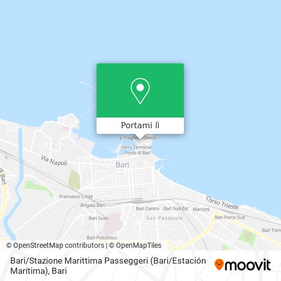 Mappa Bari / Stazione Marittima Passeggeri (Bari / Estación Marítima)