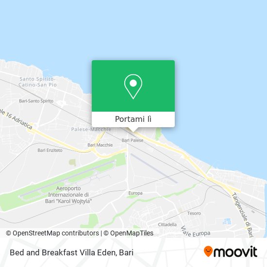 Mappa Bed and Breakfast Villa Eden
