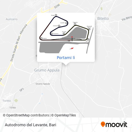 Mappa Autodromo del Levante