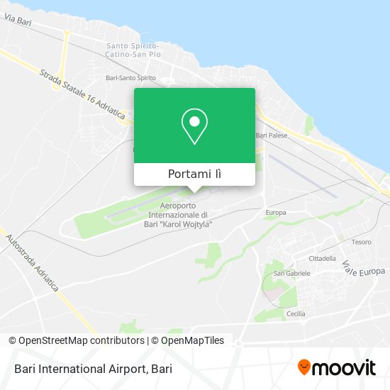 Mappa Bari International Airport