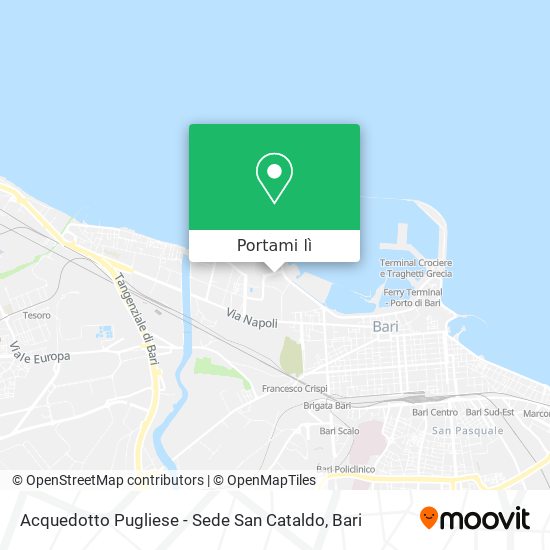 Mappa Acquedotto Pugliese - Sede San Cataldo