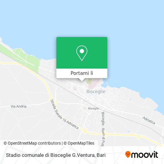 Mappa Stadio comunale di Bisceglie G.Ventura